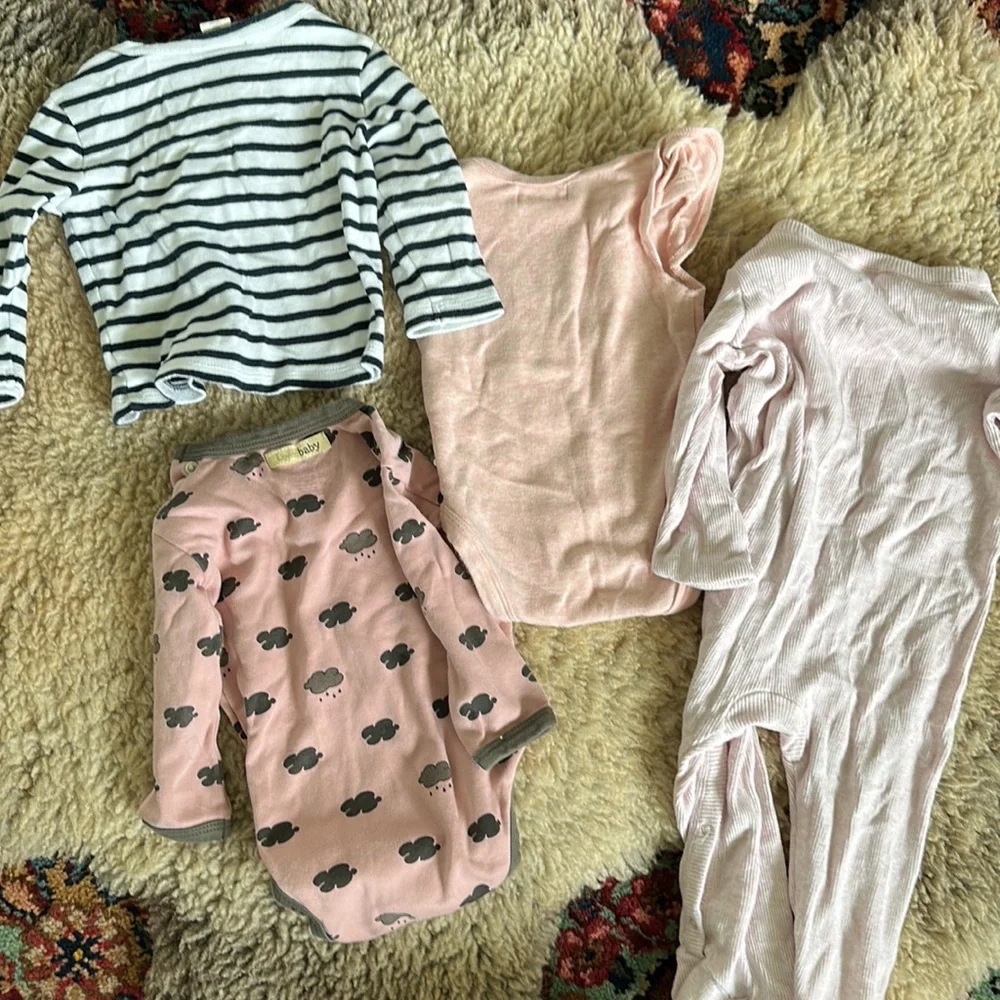 6-9 month lot L’ovedbaby Nordstrom tucker + Tate rabbit + bear pink cloud